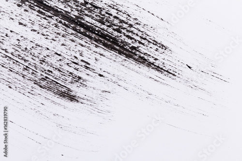 Black paint isolated on white background