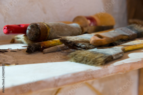 tools in restoration workshop