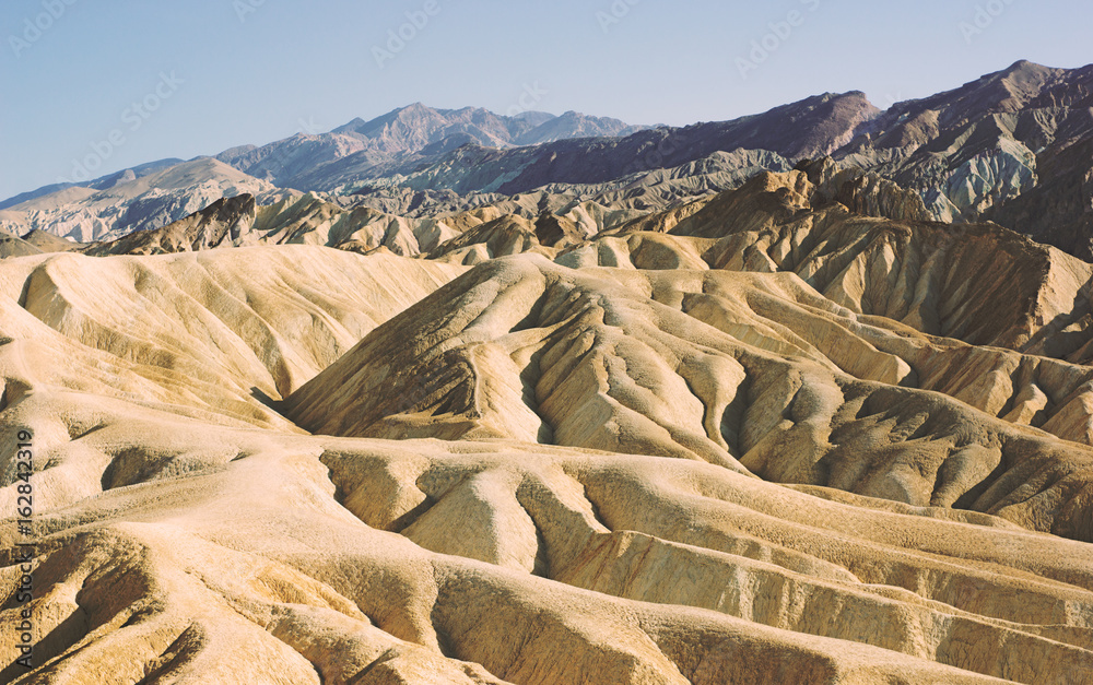 Zabriskie Point in Death Valley National Park in California Stock Photo