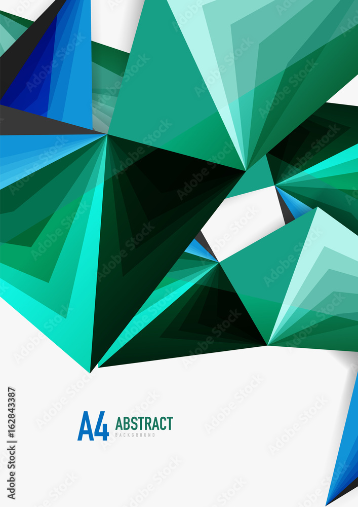 Vector low poly style 3d triangle line Vector low poly style 3d triangle line