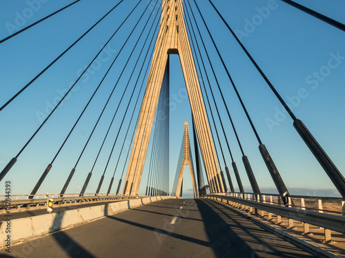 The international bridge between Spain and Portugal crossing the guadiana river