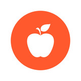 Apple icon. Healthy food concept. Naturopathy symbol.
