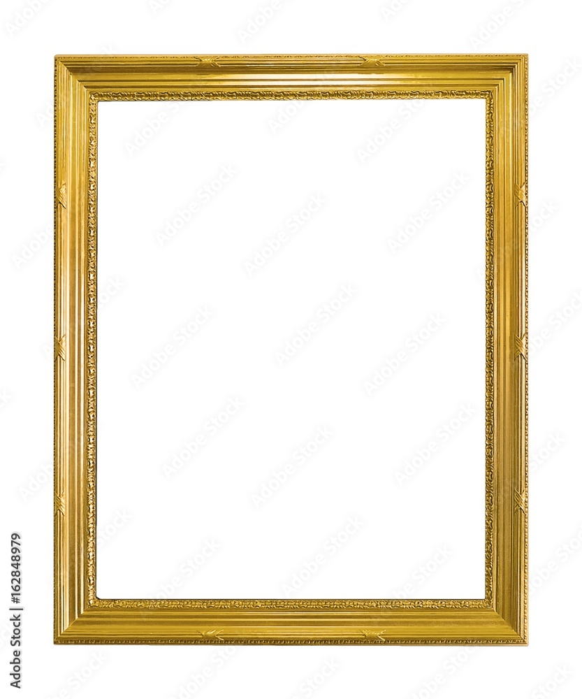 Gold frame for paintings, mirrors or photos or background Gold frame for paintings, mirrors or photos or background