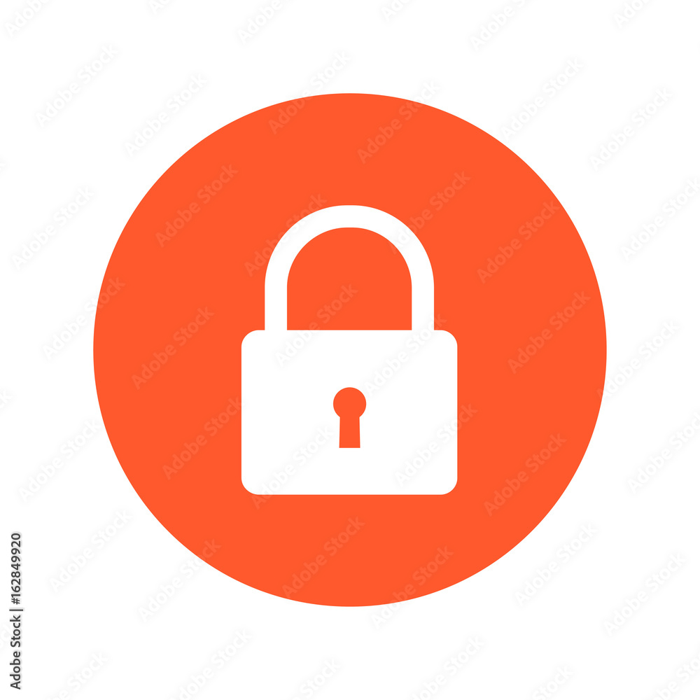 Lock icon. User login or authenticate icon. Flat design style. Lock icon. User login or authenticate icon. Flat design style.