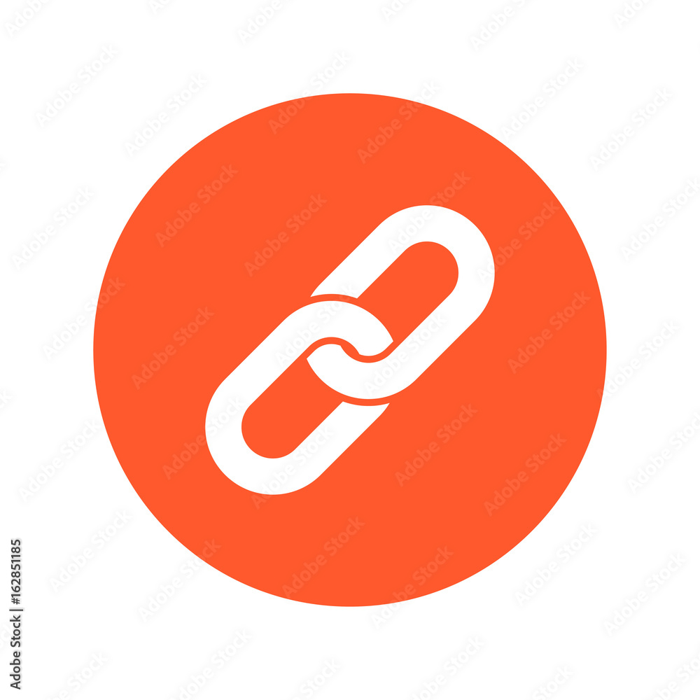 Link single icon.Chain link symbol. Icon link to the source. Link single icon.Chain link symbol. Icon link to the source.