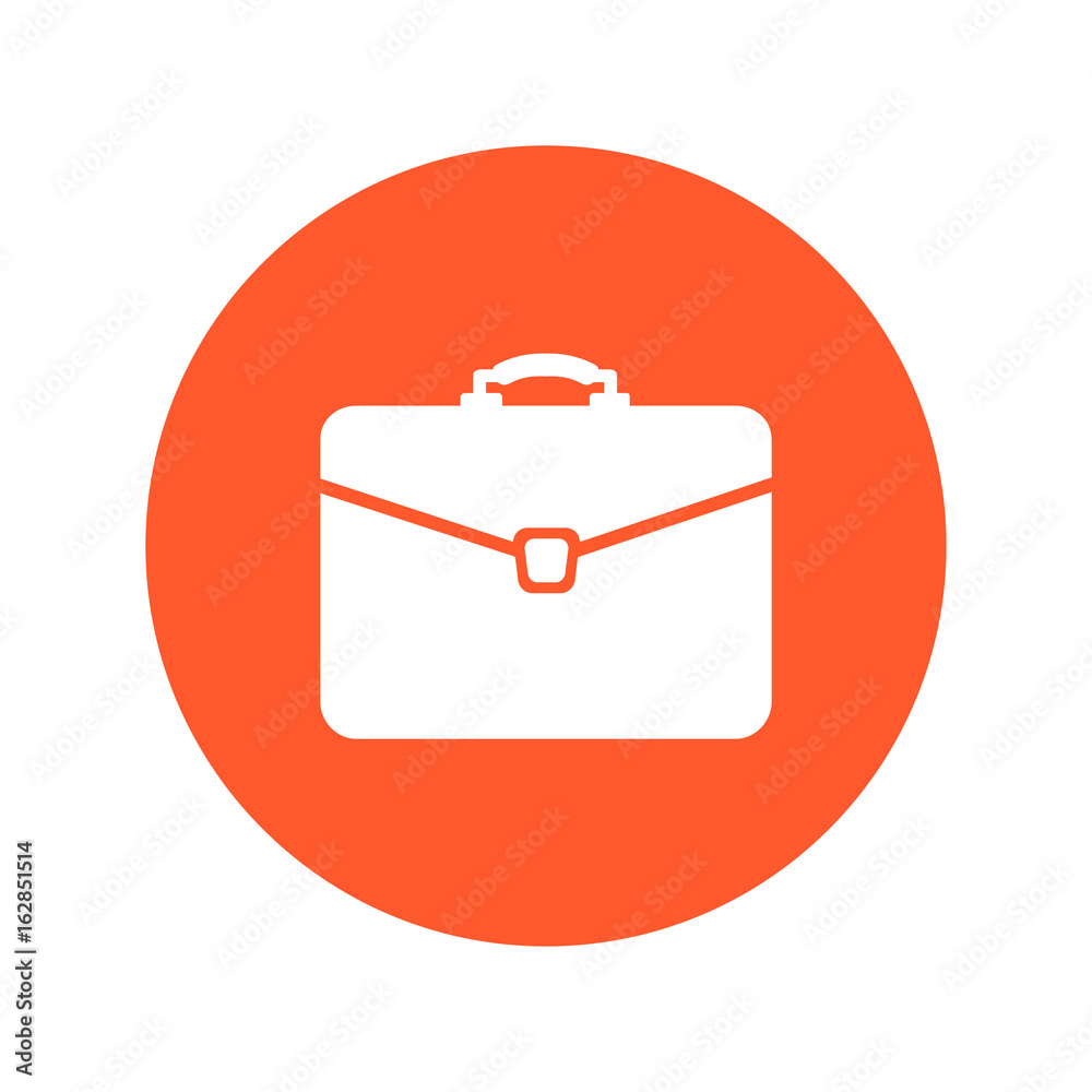 Briefcase icon, vector illustration. Flat design style. 