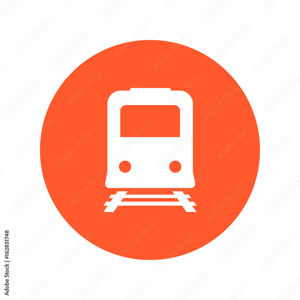 Train icon. Metro symbol. Railway station sign.