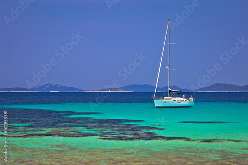Pantera turquoise beach on Dugi Otok island archipelago sailing destination © xbrchx