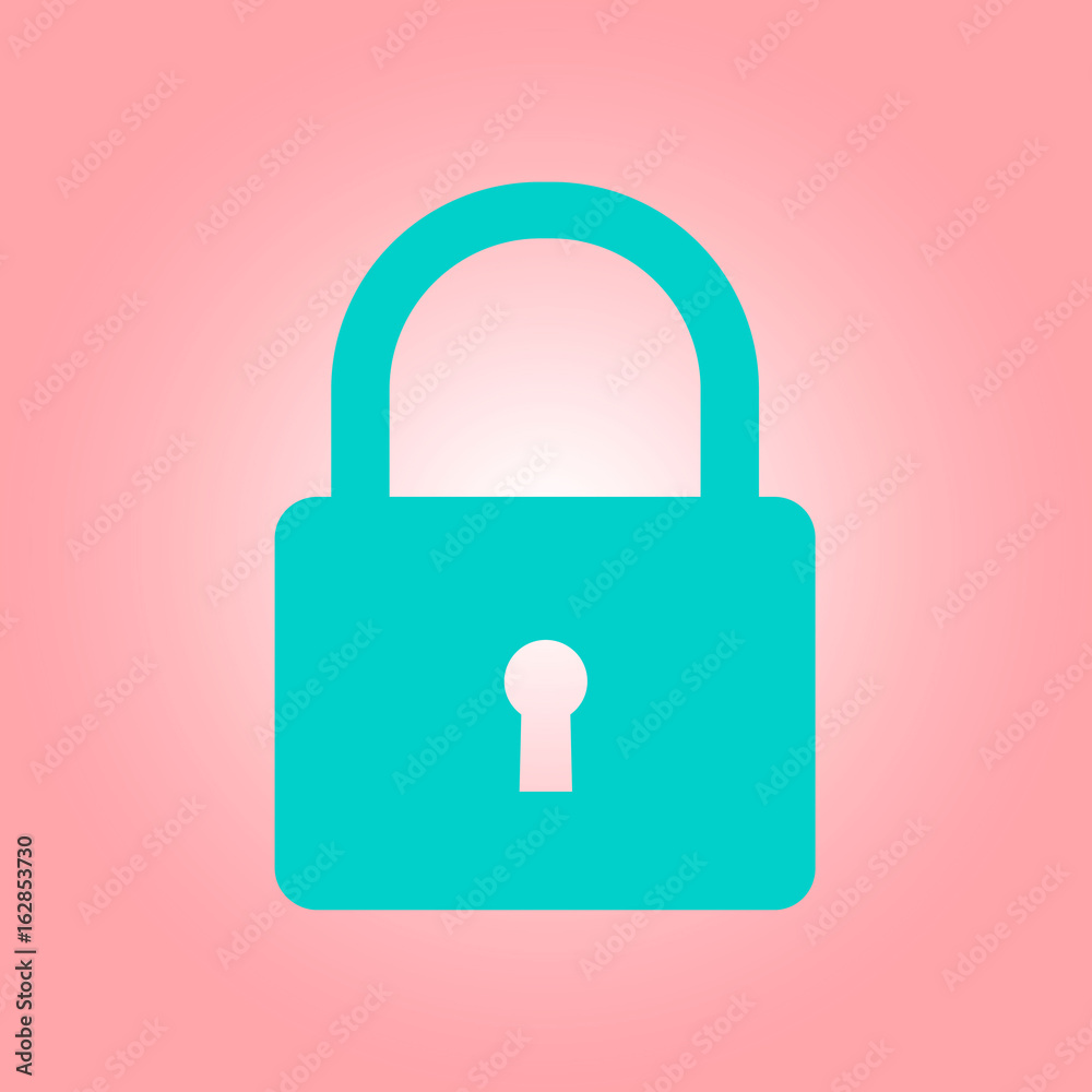 Lock icon. User login or authenticate icon. Flat design style. Lock icon. User login or authenticate icon. Flat design style.