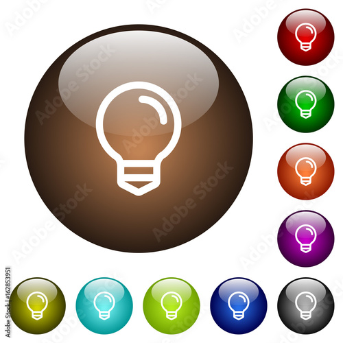 Light bulb color glass buttons