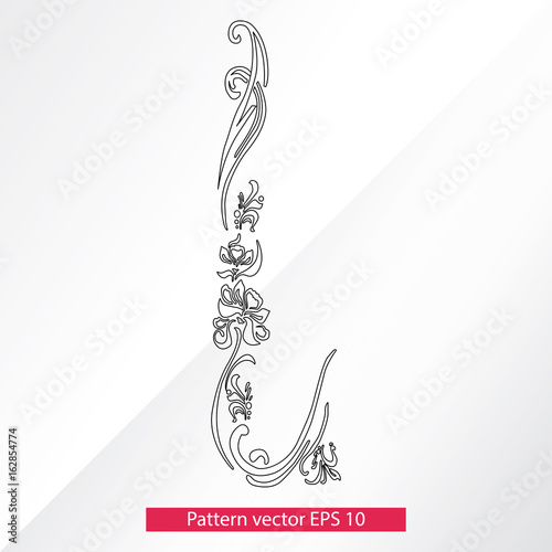 Ornament and decor, design elements. Decoration of the page. Vector illustration. Isolated on white background.