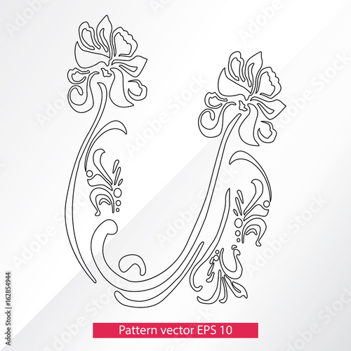 Ornament and decor, design elements. Decoration of the page. Vector illustration. Isolated on white background.