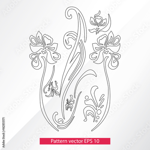 Ornament and decor, design elements. Decoration of the page. Vector illustration. Isolated on white background.