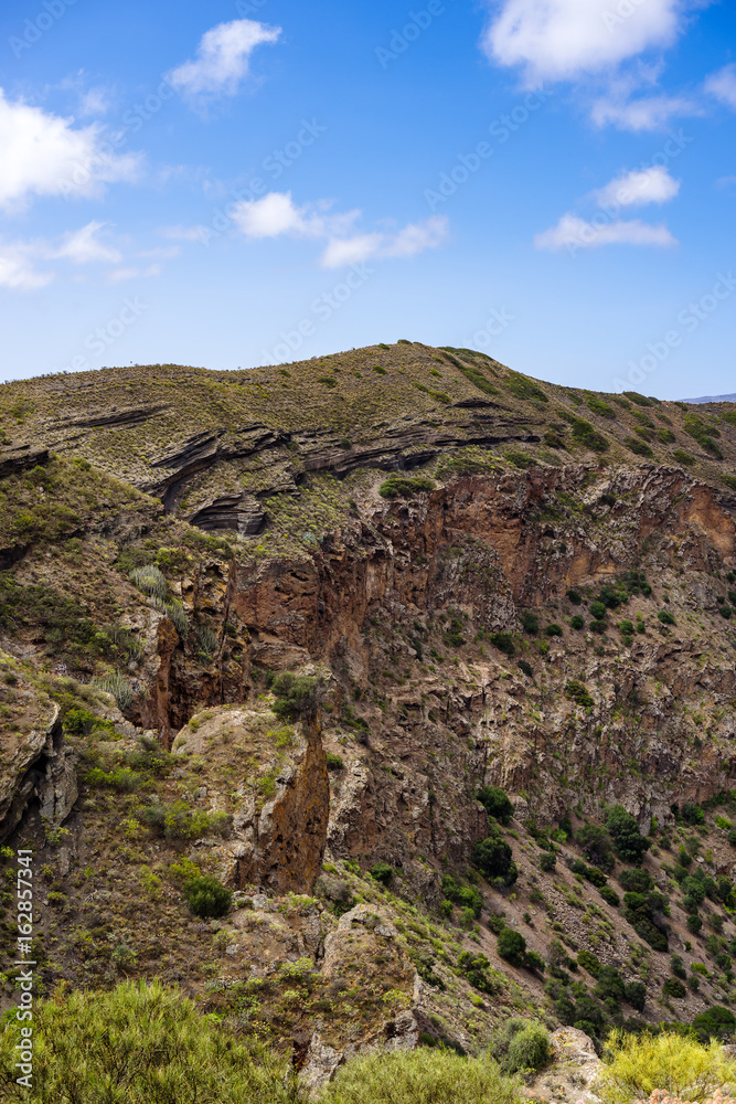 Blick auf den Südrand des Banadam-Kraters, Caldera de Bandama, Gran Canaria, kanarische Inseln, Spanien