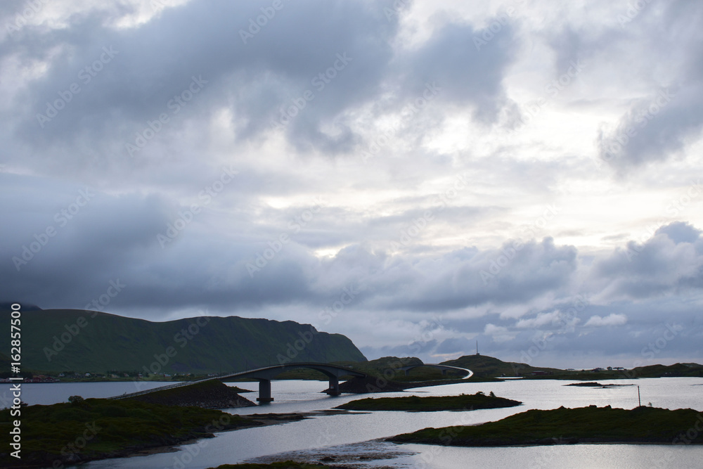 Bridge Lofoten Islands Norway Europe