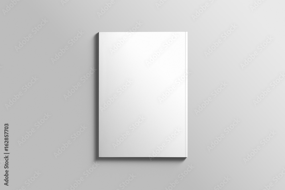 Blank A4 photorealistic brochure mockup on light grey background. Blank A4 photorealistic brochure mockup on light grey background.