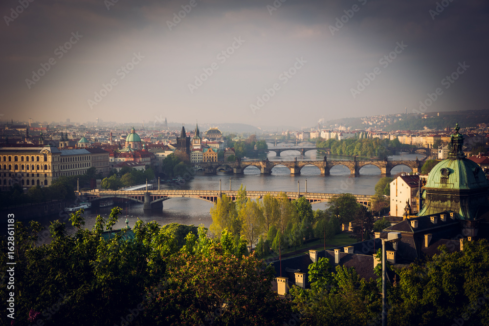 Beautiful scenic morning in Prague, Cezch Republic