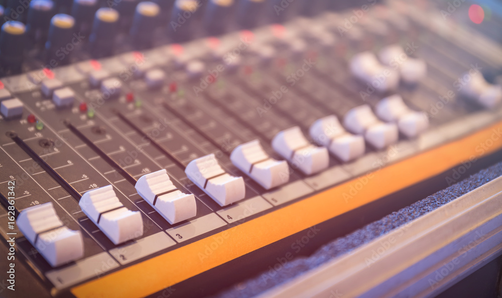 Sound mixer control panel Sound mixer control panel