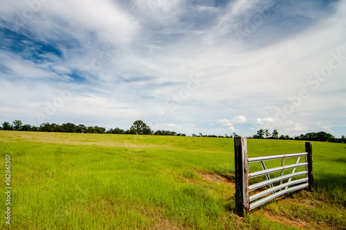 Hills in Mississippi with summer thunderstorms approaching