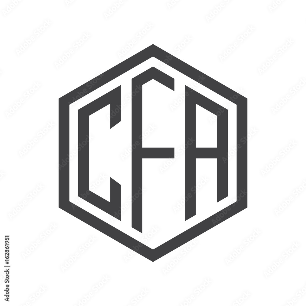 three-letter initials hexagon logo black three-letter initials hexagon logo black