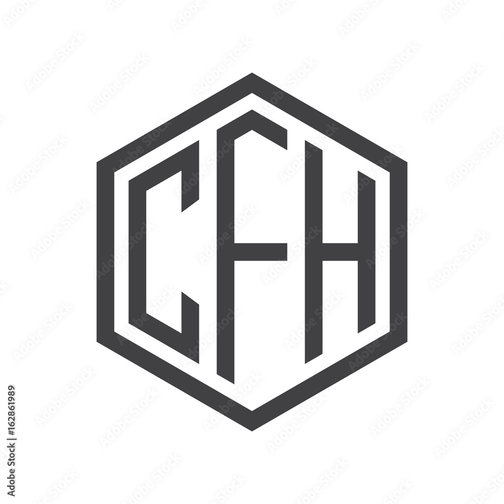 three-letter initials hexagon logo black three-letter initials hexagon logo black