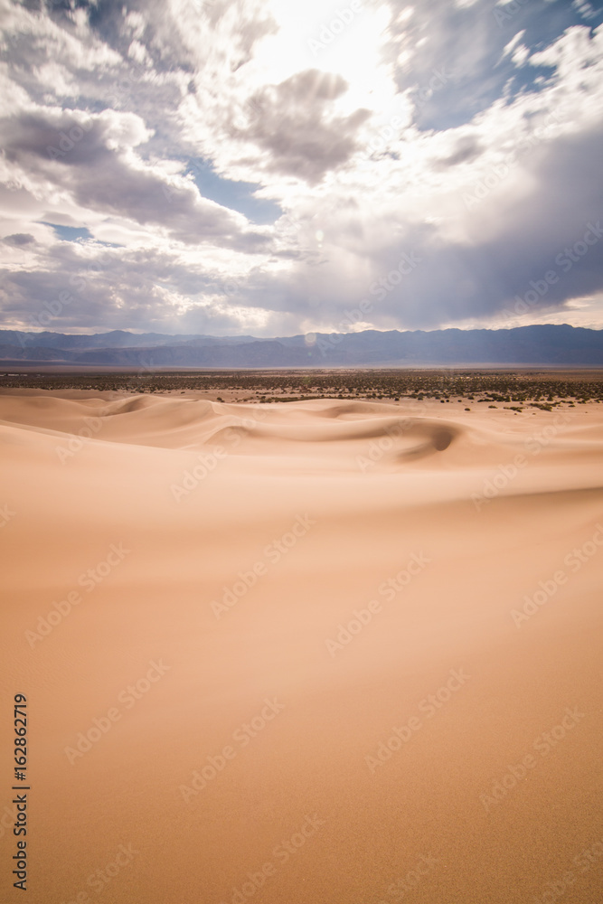 Death Valley Sand Dunes Summer Thunderstorm
