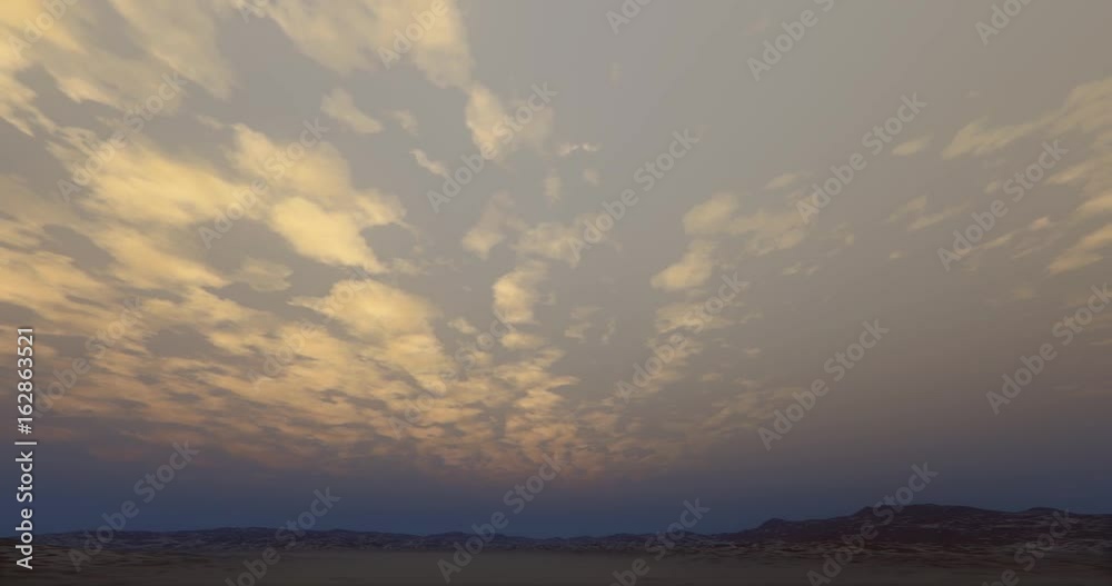 4k gobi wilderness at dusk,flying cloud. 4k gobi wilderness at dusk,flying cloud.