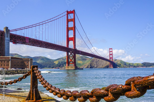 Amazing view over Golden Gate Bridge in San Francisco - SAN FRANCISCO - CALIFORNIA - APRIL 18, 2017