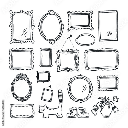 Free hand drawing of picture frames
