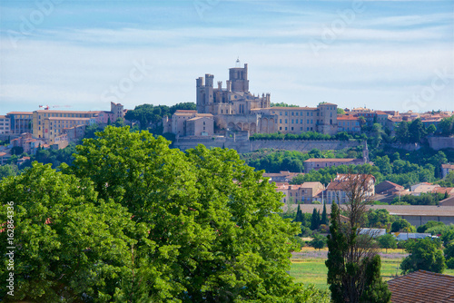 Beziers and the Saint Nazaire Cathedral from the Canal du Midi