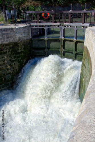 The Neuf Ecluses at Beziers, Canal du Midi, a series of canal locks