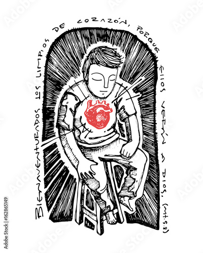 Illustration of a Christian biblical beatitude