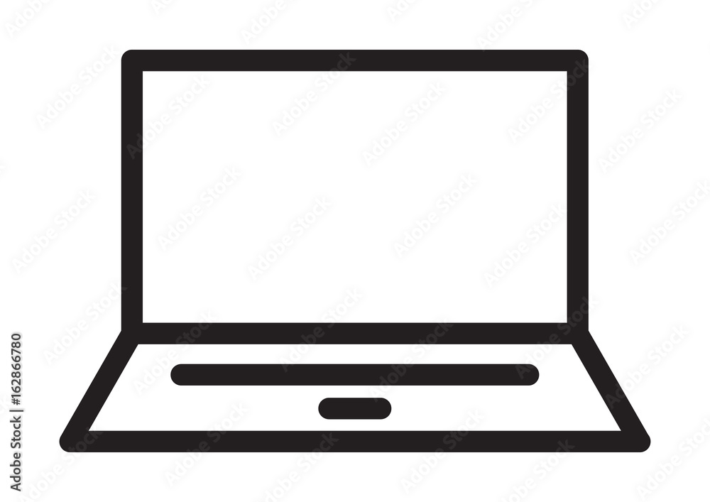 notebook or laptop icon Stock Vector | Adobe Stock