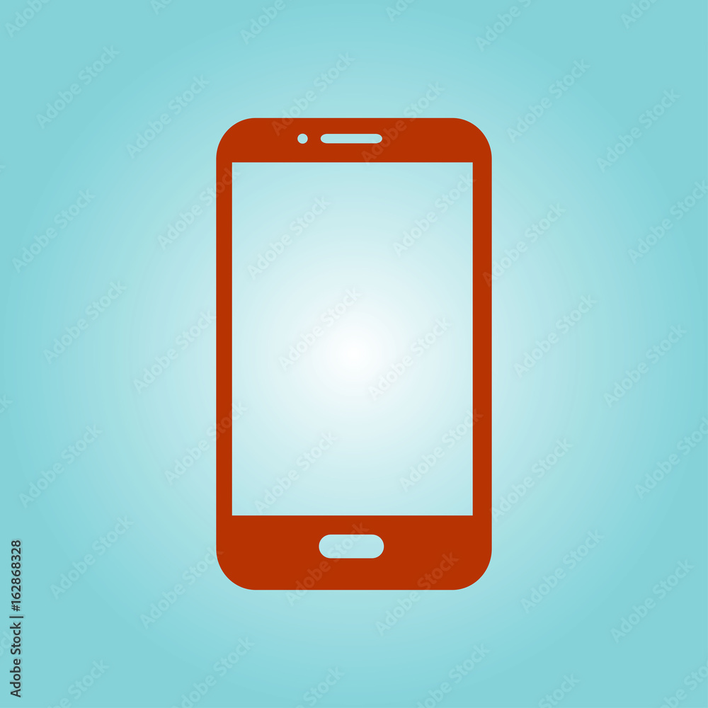 Vector illustration of smartphone icon. Flat design style. Vector illustration of smartphone icon. Flat design style.