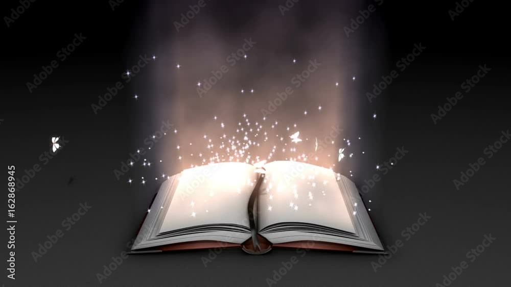 Computer generated, Fantasy and magical book animation.	