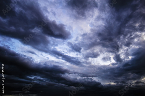 black cloud on heavy storm