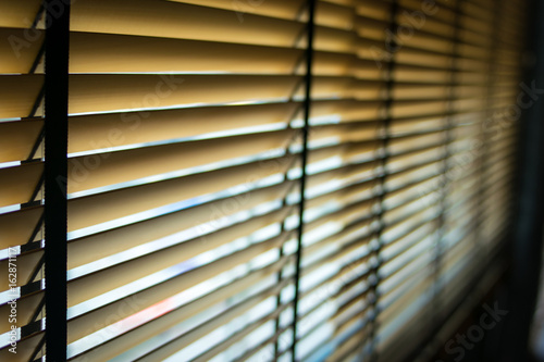 door and wnidow with Metal Blinds on business room