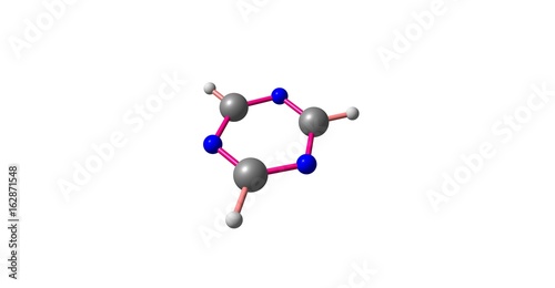 Triazine molecular structure isolated on white photo