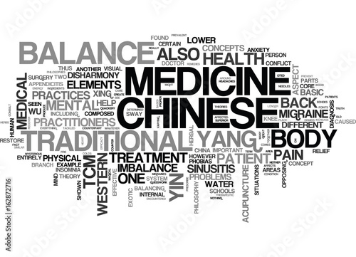 A BASIC OVERVIEW OF CHINESE MEDICINE TEXT WORD CLOUD CONCEPT