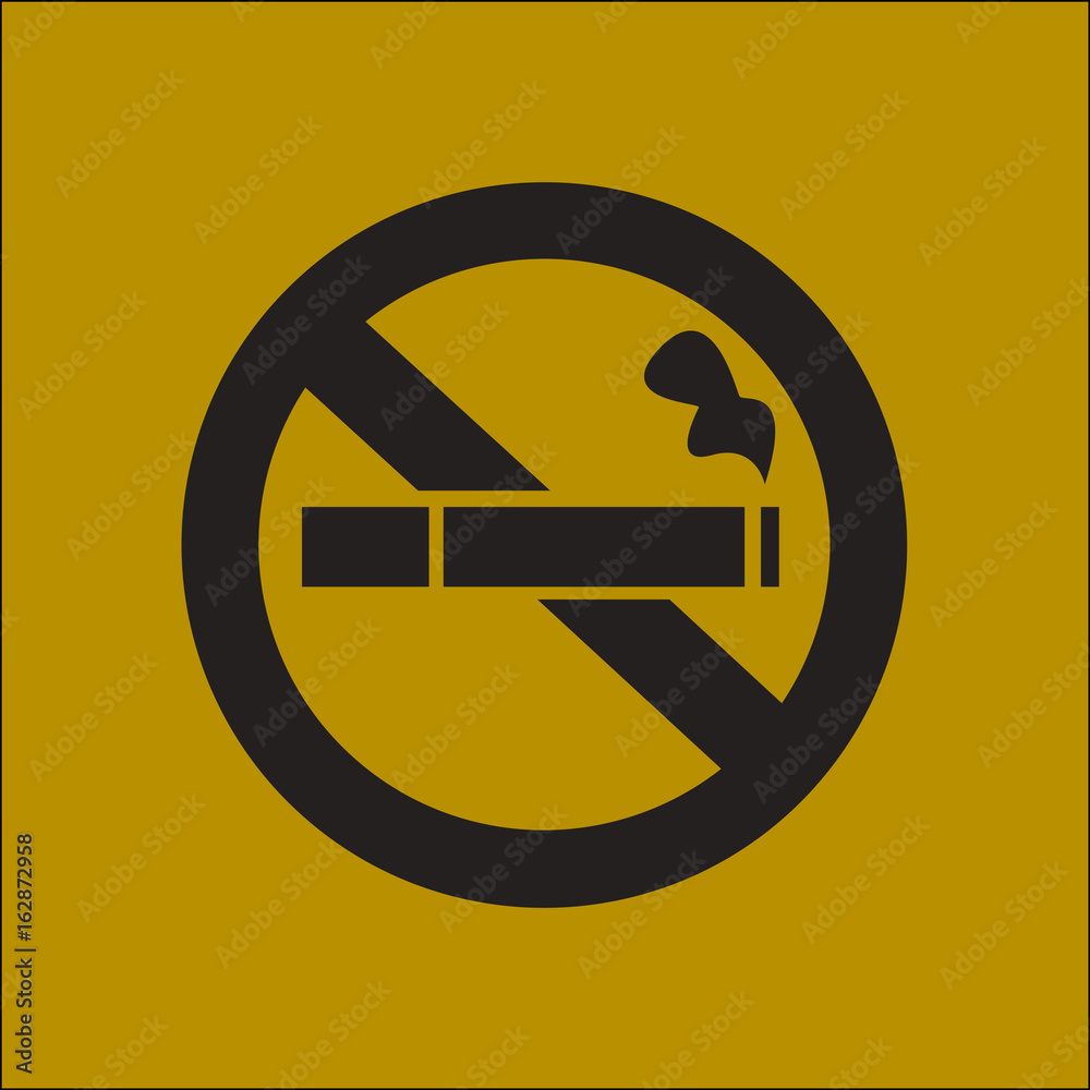 No smoke icon. Stop smoking symbol. Vector illustration. Filter-tipped cigarette. Icon for public places. No smoke icon. Stop smoking symbol. Vector illustration. Filter-tipped cigarette. Icon for public places.
