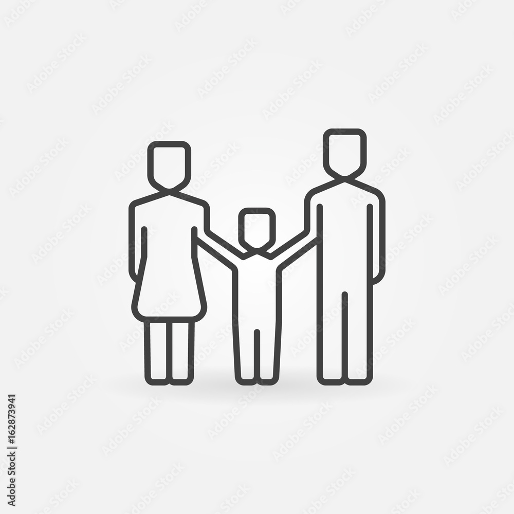 Happy family line icon Happy family line icon