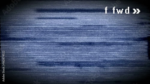 Old VHS tape fast forward, animation with glitch effects
