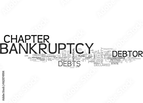 A GUIDE TO CHAPTER BANKRUPTCY TEXT WORD CLOUD CONCEPT
