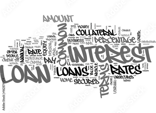 A GUIDE TO COMMON LOAN TERMS TEXT WORD CLOUD CONCEPT