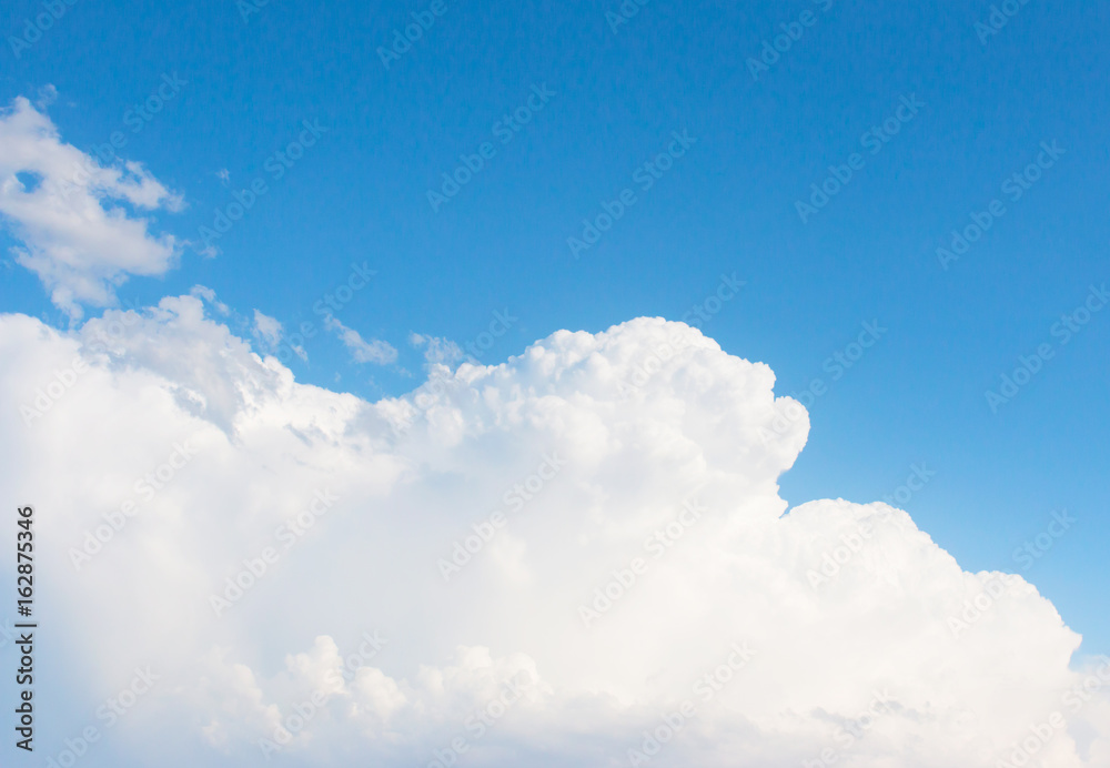 Blue evening sky with white clouds Blue evening sky with white clouds