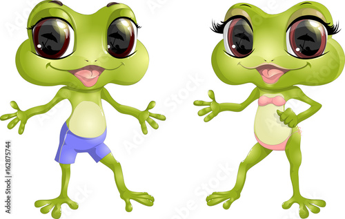 Beautiful humanoid frog