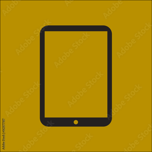 Modern digital tablet PC icon. Flat design icon. 