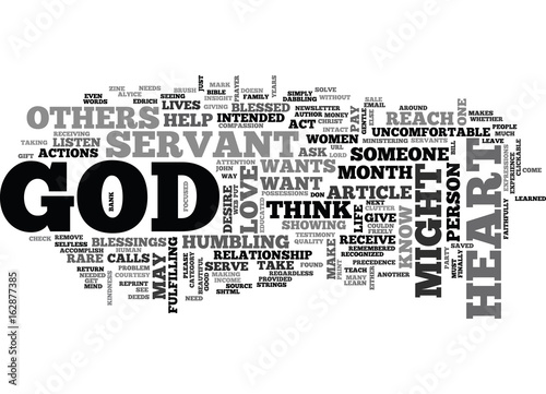 A SERVANT S HEART TEXT WORD CLOUD CONCEPT