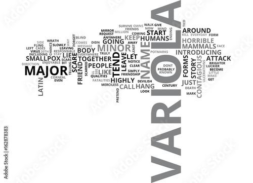 A VARIOLA STORY TEXT WORD CLOUD CONCEPT