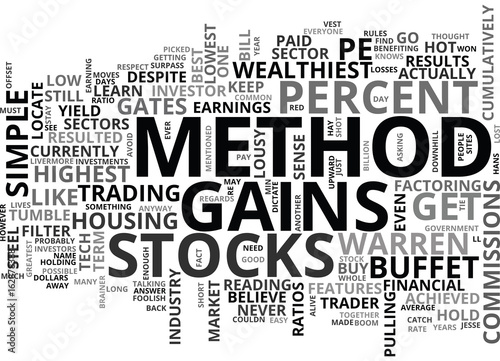 A VERY SIMPLE BUY AND HOLD METHOD TEXT WORD CLOUD CONCEPT
